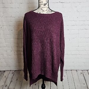Ava & Viv Rich Burgundy Crew Neck Sweater